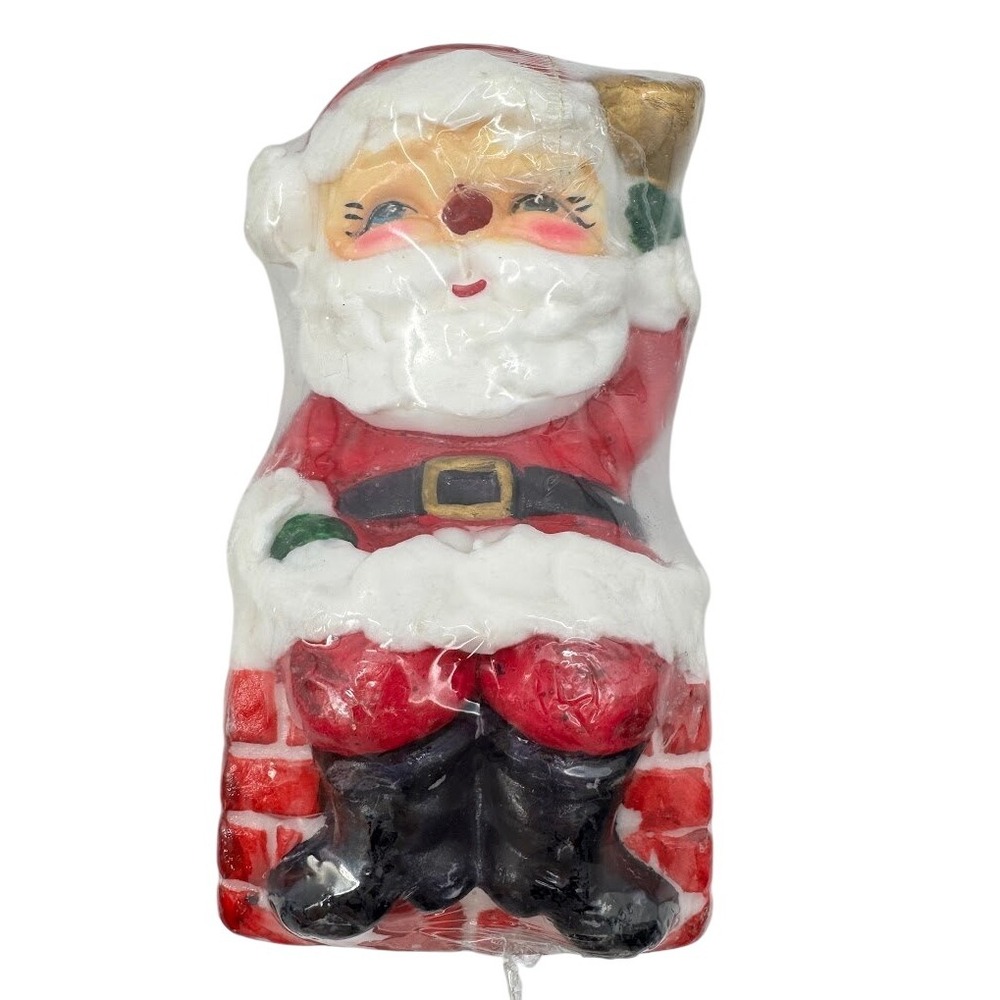 Vintage Santa Claus Candle Chimney Christmas Holiday Decor Japan